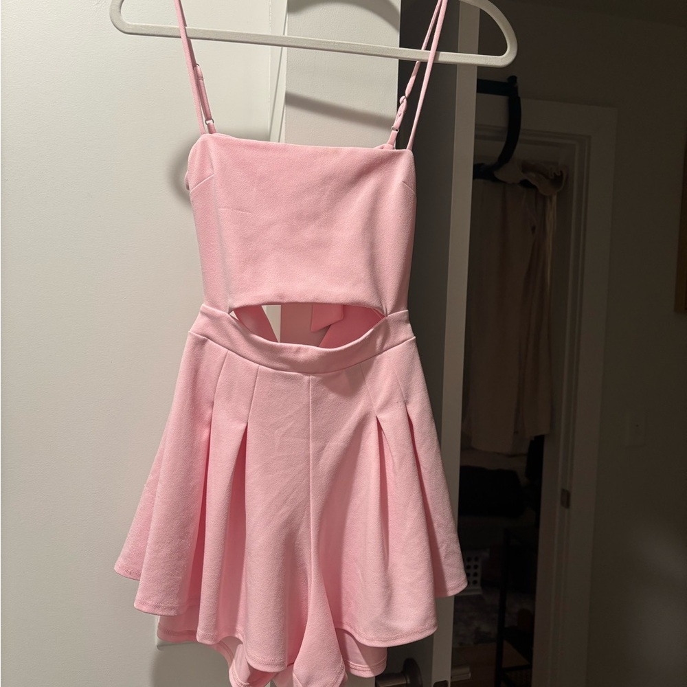 Pink Cutout Romper